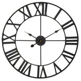 Genova Black Metal Wall Clock