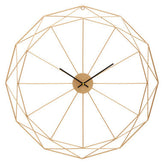 Genova Geometric Gold Metal Wall Clock