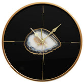 Celina Black And Gold Round Wall Clock