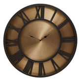 Mateo Black and Antique Gold Large Wall Clock