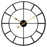 Kent Large Black Finish Metal Wall Clock