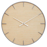 Kent Silver And Natural Wall Clock