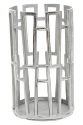 Delphi Large Silver Finish Candle Holder