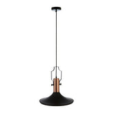 Argo Large Pendant Light in Black and Copper