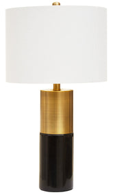 Edgar Black Marble and Gold Table Lamp