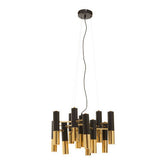 Drone Gold Finish And Black Pendant Light