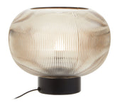 Enola Large Ribbed Smoked Glass Table Lamp
