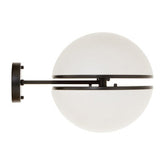 Abira Matt Black Ball Wall Light