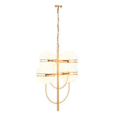 Abira Four Ball Brass Pendant Light
