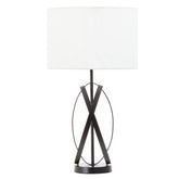 Zaina Black Cross Table Lamp