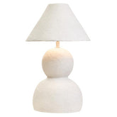 Carta 44cm White Papier Mache Table Lamp