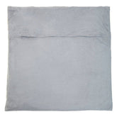 Bosie Safira Grey Hair on Leather Patchwork Cushion