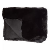 Bosie Lamina Black Fur Throw
