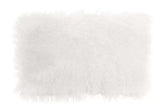 Bosie Real Mongolian Fur White Rectangular Cushion