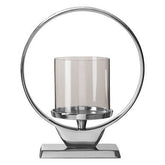 Cirqua Small Silver Finish Candle Holder