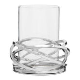 Luna Twist Small Silver Finish Candle Holder