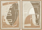 Astratto Set of 2 Neutral Abstract Canvas Wall Art