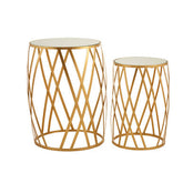 Avantis Set Of 2 Cross Design Side Tables