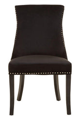 Kensington Townhouse Black Velvet Dining Chair