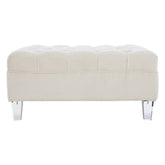 Samara Sand Fabric Footstool