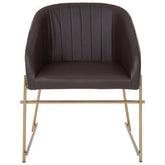 Delta Brown Faux Leather Dining Chair