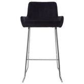 Tamzin Black Velvet Bar Chair With Low Arms