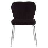 Tamzin Curved Black Chrome Finish Dining Chair