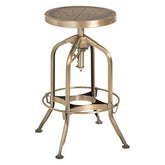 Gator Brass Finish Adjustable Bar Stool