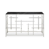 Aprilia Black Marble Console Table