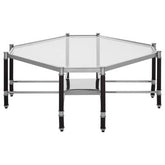 Allessi Silver Metal Coffee Table with Black Legs