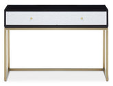 Dumas Black and White Console Table with Drawers