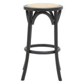 Corso Black and Natural Rattan Stool