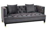 Sefira 2 Seat Viola Pirate Grey Fabric Sofa