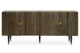Malay Recycled Elm Wood 4 Door Sideboard