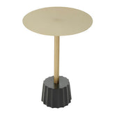 Corra Gold Side Table With Black Base