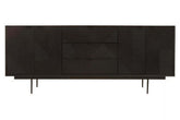 Jakara Black Finish Sideboard with 4 Doors and 3 Drawers