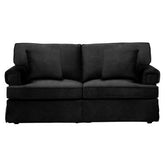 Ralph Two Seat Black Velvet Sofa