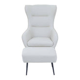 Kaiko Stone Faux Leather Armchair And Footstool
