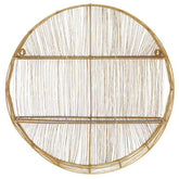 Enzo Gold Wire Round Wall Shelf