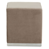 Hagen Mink And Silver Square Stool
