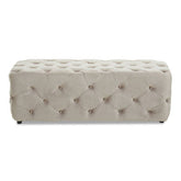 Alea Mink Velvet Button Tufted Bench