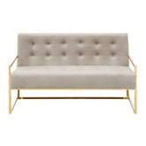 Azalea Two Seat Mink Velvet Sofa