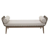 Opus Rope Woven Longue Bench with Cushions