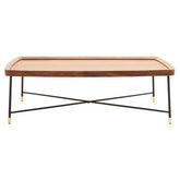 Doha Coffee Table With Cross Metal Legs