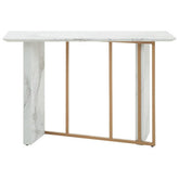 Vieste White Marble Effect Console Table
