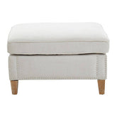 Sutton Grey Fabric Footstool