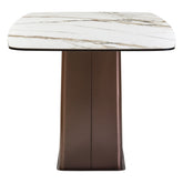 Imperia White Ceramic Marble Effect Rectangular Dining Table