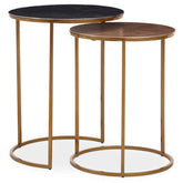 Amira Nest Of Two Gold Tables