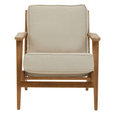Hector Natural Linen and Oak Wood Armchair