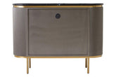 Dervio Grey Two Door Sideboard with Black Marble Top